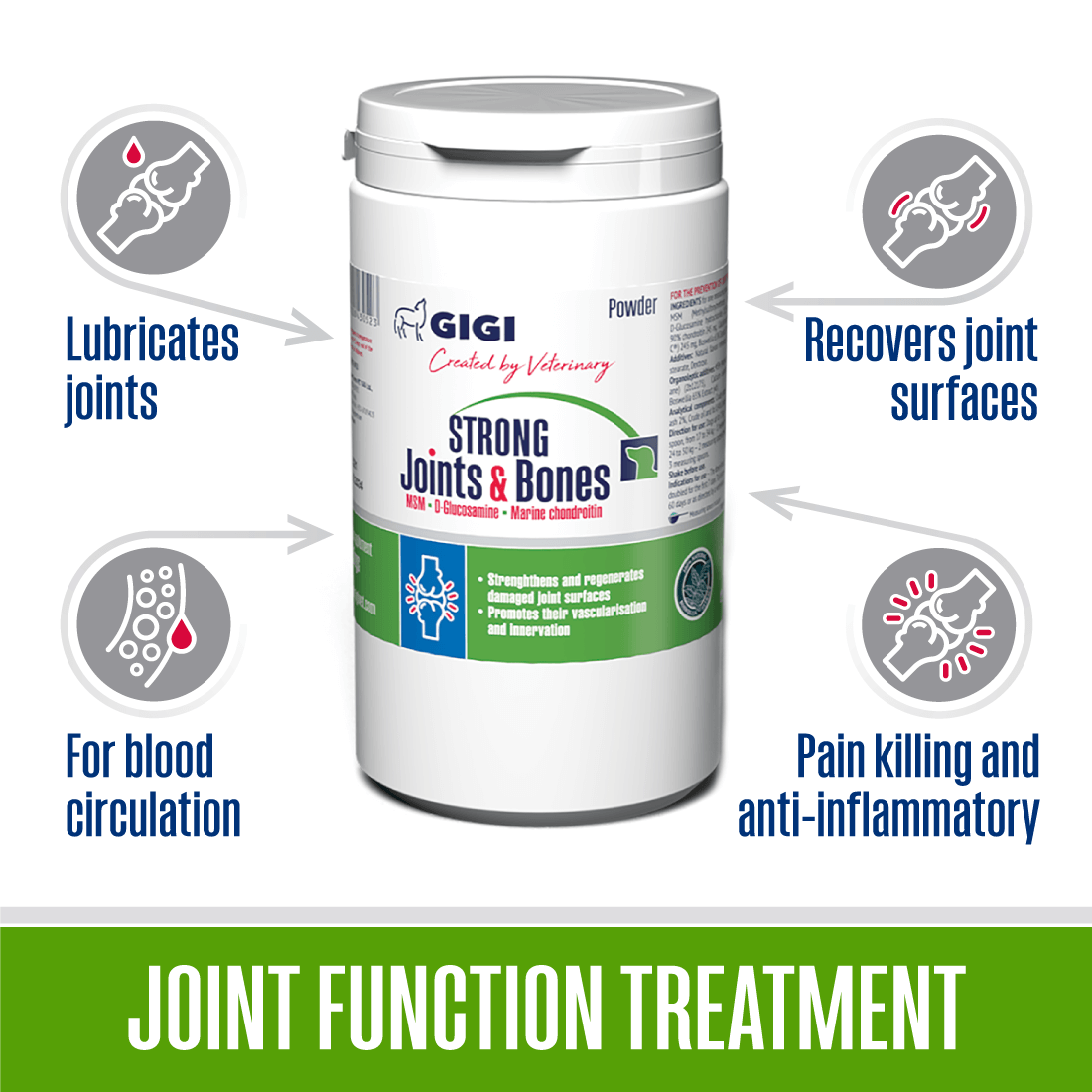 Strong Joints and Bones POWDER | Supplement for Dogs GIGI VET Strong Joints and Bones POWDER | Supplement for Dogs GIGI VET